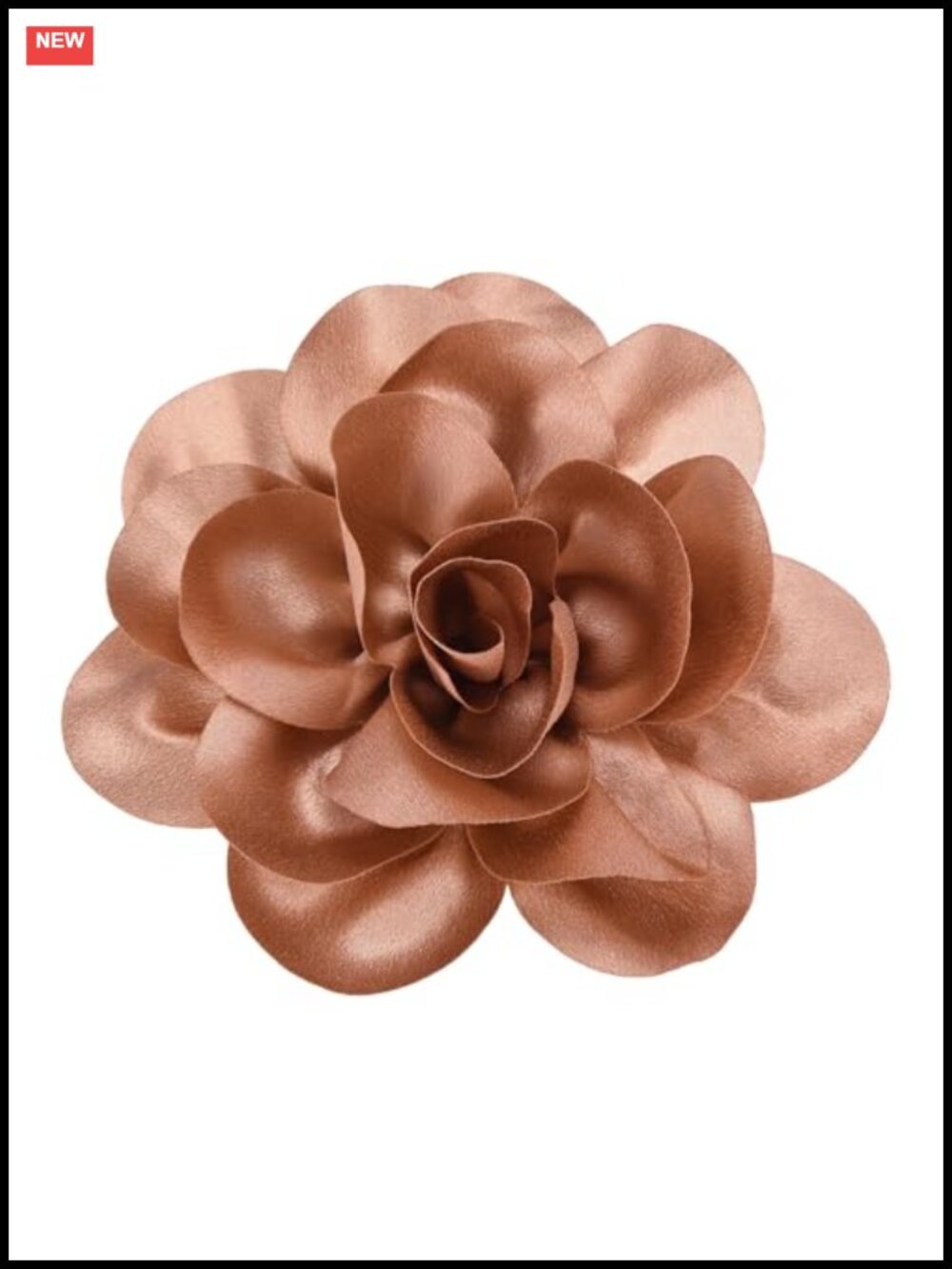 Large Satin Rose Brooch Pin Elegant Floral Accessory for Dresses & Parties